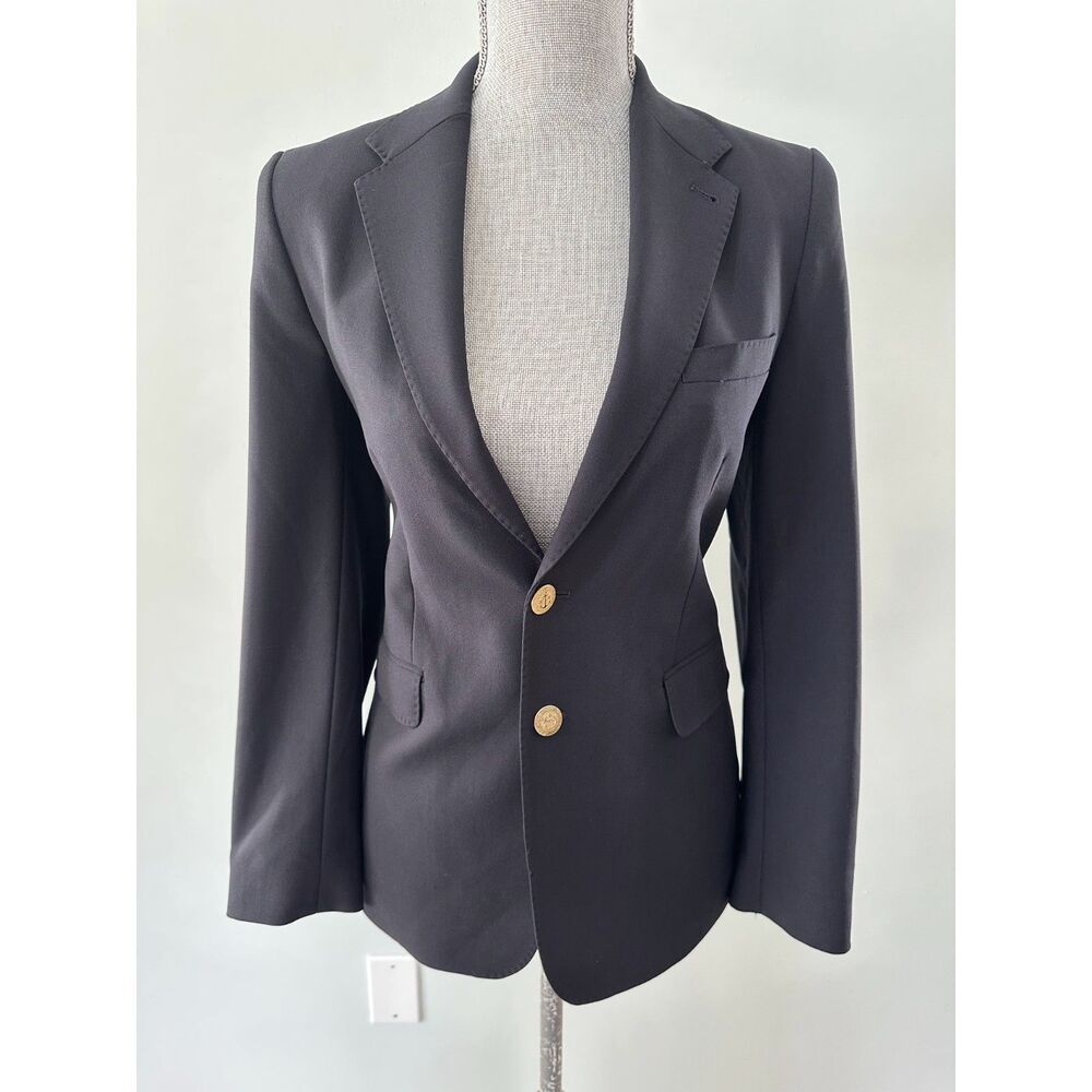 Vineyard Vines Navy Blue Wool Blazer Classic Preppy Jacket Women's Size 16
